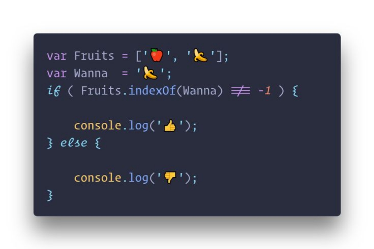 Image du code d'un tableau en JavaScript